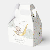 Niedliche Mondstars Elephant Bunny Neutral Baby Sh Geschenkschachtel (Rückseite)