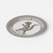 Niedliche mongoische personalisierte Cartoon Gebur Pappteller (Schrägansicht)