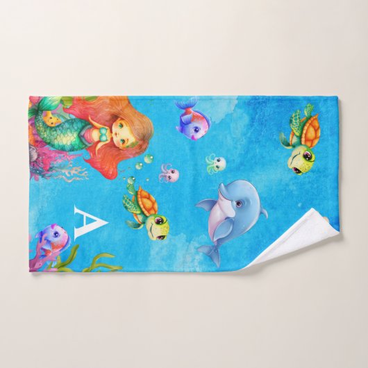 Niedliche Mongram Meerschildkröte-Dolphin Badhandtuch Set (Handtuch)