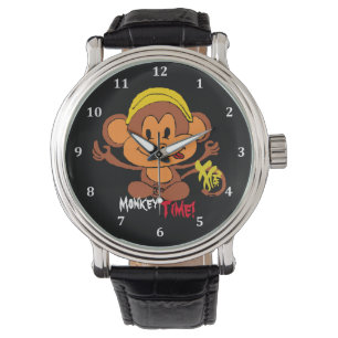 Niedliche Monkey Time Watch mit chinesischem Chara Armbanduhr