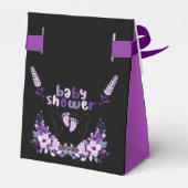 Niedliche Monogram Baby-Dusche Geschenkschachtel (Rückseite)