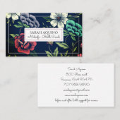 Niedliche Monogram Floral Doula Midfrau Geburtshil Visitenkarte (Vorne/Hinten)