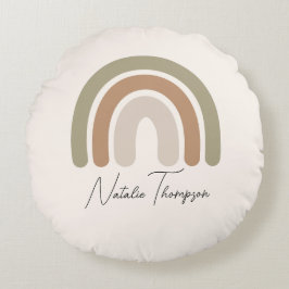 Niedliche Monogram, moderne Kinderzimmer, rosa Reg Rundes Kissen