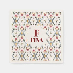 niedliche Monogramm benutzerdefinierte skandinavis Serviette