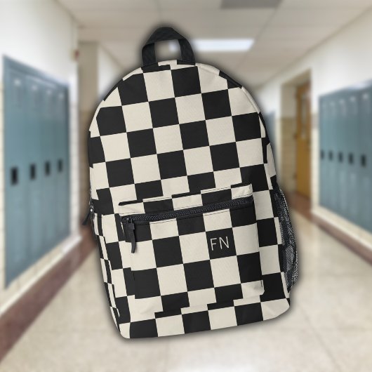 Niedliche Monogramm-Initialen und Karton-Karton Bedruckter Rucksack