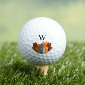 Niedliche Monogramm-Katze Golfball (Insitu T-Shirt)