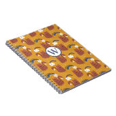 Niedliche Monogramm-Katze Notizblock (Rechte Seite)