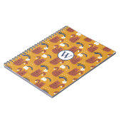 Niedliche Monogramm-Katze Notizblock (Linke Seite)