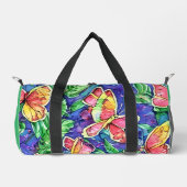 Niedliche monogramm künstlerische Aquarellgrün Duffle Bag (Vorderseite)