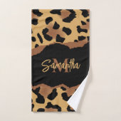 Niedliche Monogramm-Leopardrucke Badhandtuch Set (Handtuch)