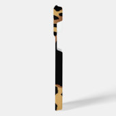 Niedliche Monogramm-Leopardrucke iPhone Hülle (Linke Seite)