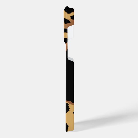 Niedliche Monogramm-Leopardrucke iPhone Hülle (Linke Seite)