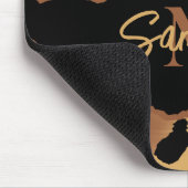 Niedliche Monogramm-Leopardrucke Mousepad (Ecke)