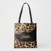Niedliche Monogramm-Leopardrucke Tasche (Vorderseite)