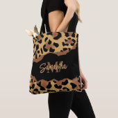 Niedliche Monogramm-Leopardrucke Tasche (Von Nahem)