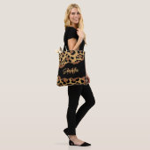 Niedliche Monogramm-Leopardrucke Tasche (Am Model)