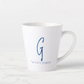 Niedliche Monogramm Neue Oma-Foto-Tasse Milchtasse (Rechts)