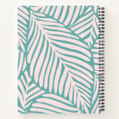 Niedliche monogramm Tropenblätter l Grün und rosa Notizblock (Rückseite)