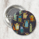 Niedliche Monster Button<br><div class="desc">Eine niedliche kleine Monsterfamilie, die sich perfekt für ein Gastgeschenk mit Themen, zu Halloween oder zu jedem anderen Tag eignet!</div>