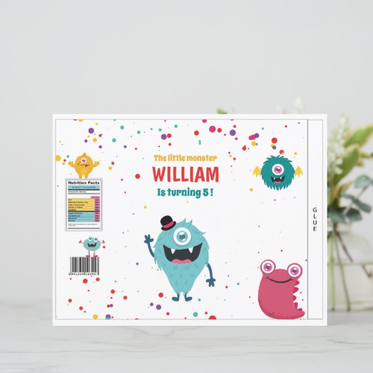 Niedliche Monster Chips Beutel Gastgeschenk Tasche (Stehend Vorderseite)