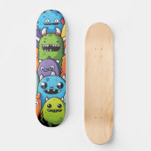 Niedliche Monster-Crew Skateboard (Vorderseite)