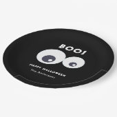 Niedliche Monster Eyeballs Glückliches Halloween S Pappteller (Schrägansicht)