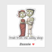 Niedliche Monster-Familie Aufkleber (Blatt)