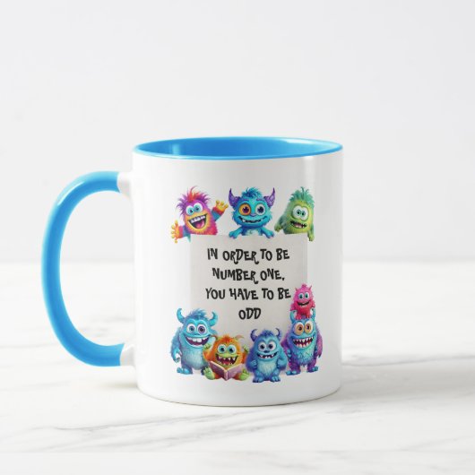 Niedliche Monster Farbiger Funny Text Tasse (Links)