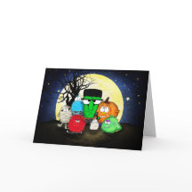 Niedliche Monster glückliches Halloween