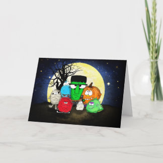 Niedliche Monster glückliches Halloween Karte