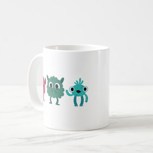 Niedliche Monster Kaffeetasse (Vorderseite Links)