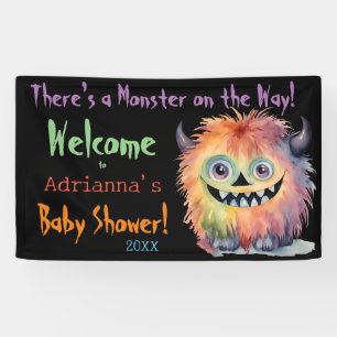 Niedliche Monster-Kinderdusche Banner