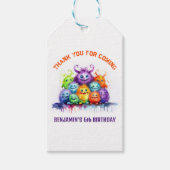 Niedliche Monster Kindergeburtstag Liebesmarken Geschenkanhänger (Vorderseite)