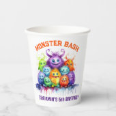 Niedliche Monster Kindergeburtstag Party Papiersta Pappbecher (Vorderseite)