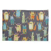 Niedliche Monster Kissenbezug (Rückseite-Links)