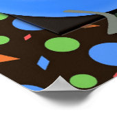 Niedliche Monster mit dunkelbraunem Hintergrund Poster (Ecke)