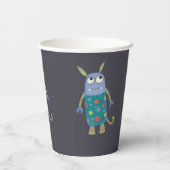 Niedliche Monster Personalisiert Pappbecher (Rückseite)