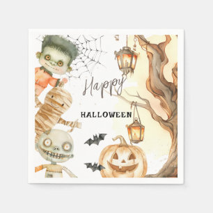 Niedliche Monster Spooktacular Kids Halloween-Part Serviette