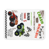 Niedliche Monster Truck Kindergeburtstag Flexible  Magnet (Horizontal)
