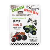 Niedliche Monster Truck Kindergeburtstag Flexible  Magnet (Vertikal)