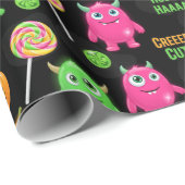 "Niedliche" Monster und Halloween Spaß nahtlos Geschenkpapier (Rolleneckpunkt)