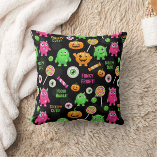 "Niedliche" Monster und Halloween Spaß nahtlos Kissen