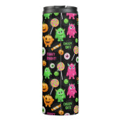 "Niedliche" Monster und Halloween Spaß nahtlos Thermosbecher (Rückseite)
