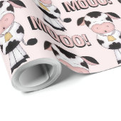 Niedliche Moo Cows Geschenkwrap Geschenkpapier (Rolleneckpunkt)