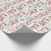 Niedliche Moo Moo Moo Kühe und Milch Geschenkpapier (Ecke)