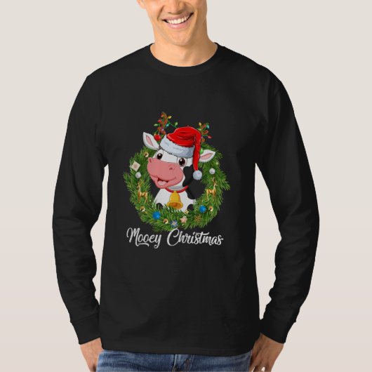 Niedliche Mooey Weihnachtsweihen Kühe Lover Matchi T-Shirt (Vorderseite)