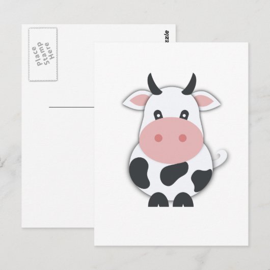 Niedliche Mookuh Postkarte (Vorne/Hinten)