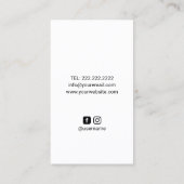 Niedliche Moon & Stars Illustration Minimalistisch Visitenkarte (Rückseite)