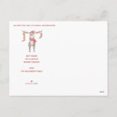 Niedliche Moose Typografie Frohe Weihnachten (Rückseite)