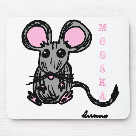 Niedliche Mooska Maus Mousepad (Vorne)